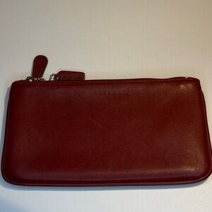 Y2K Coach case Red leather